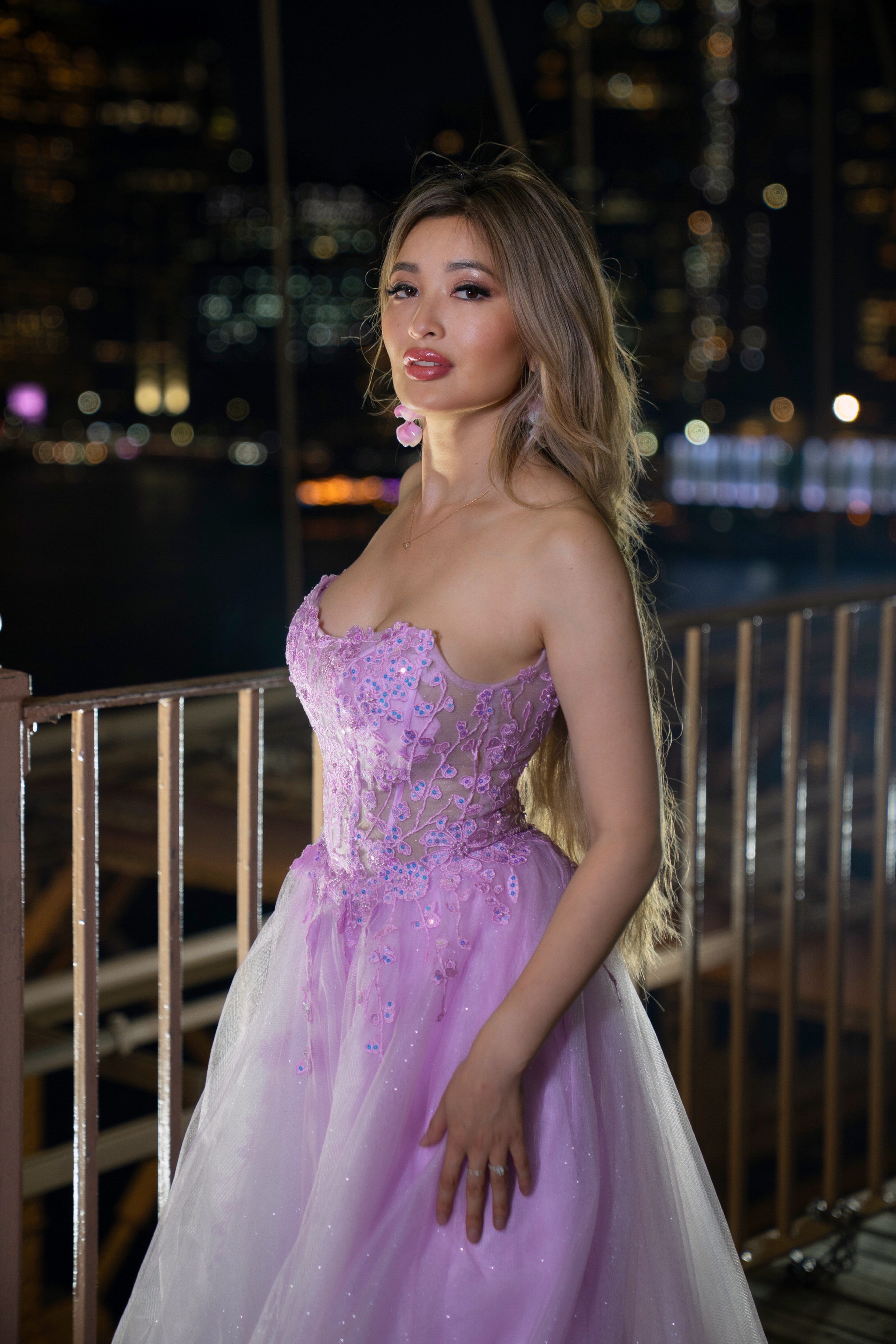 City lights and lace · New York City